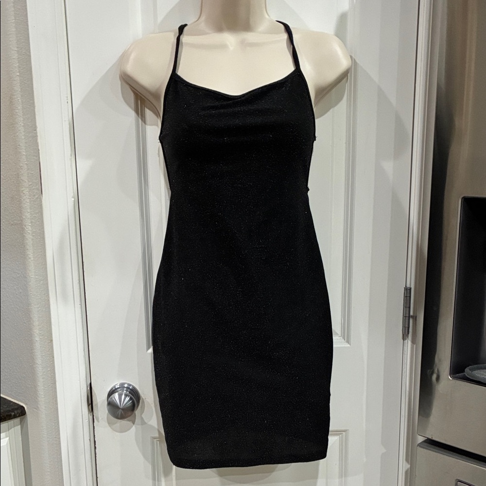 Elegant Black Spaghetti Strap Dress